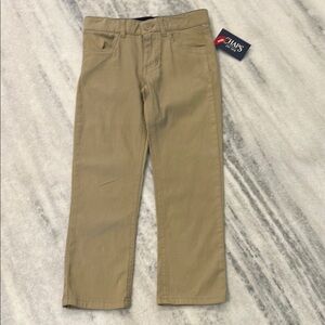 NWT Chaps Boy's Stretch Twill Straight Fit Pant sz 5 Khaki